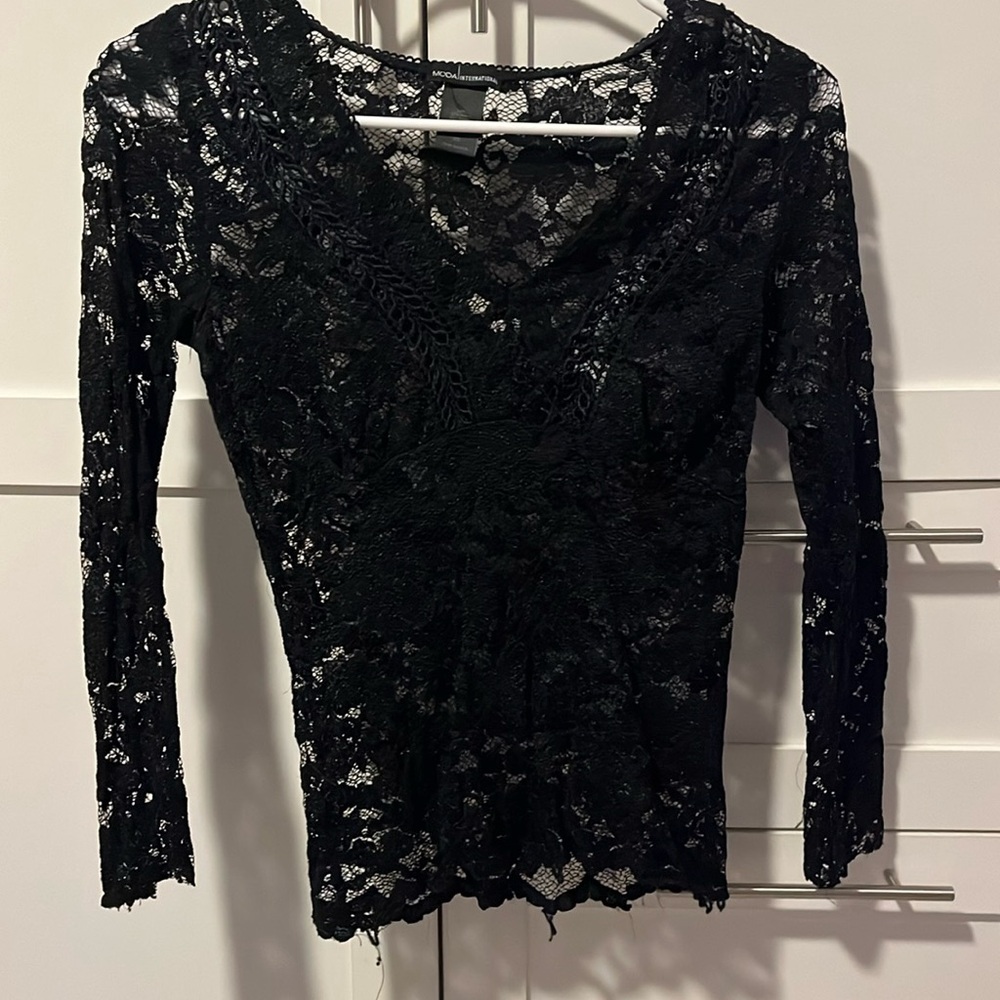 Black lace long sleeve